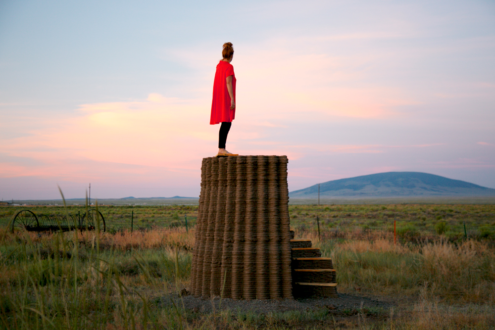 Detail der geschichteten Lehm-Spiralen