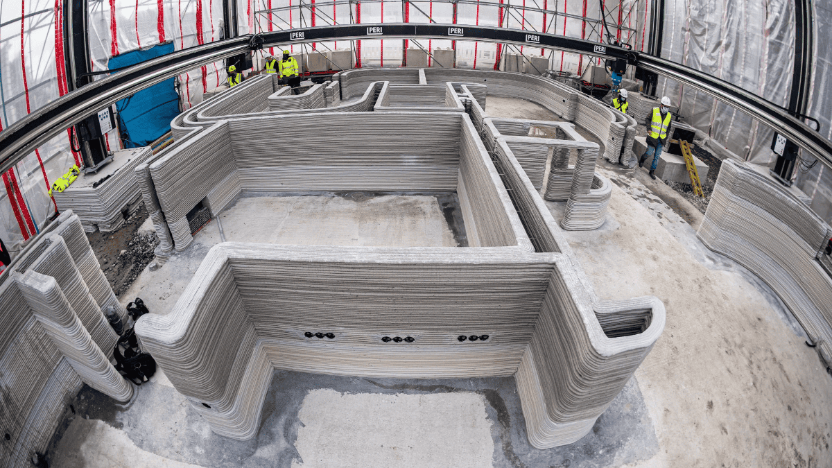 3D-Drucker bei der Herstellung von Erdwänden